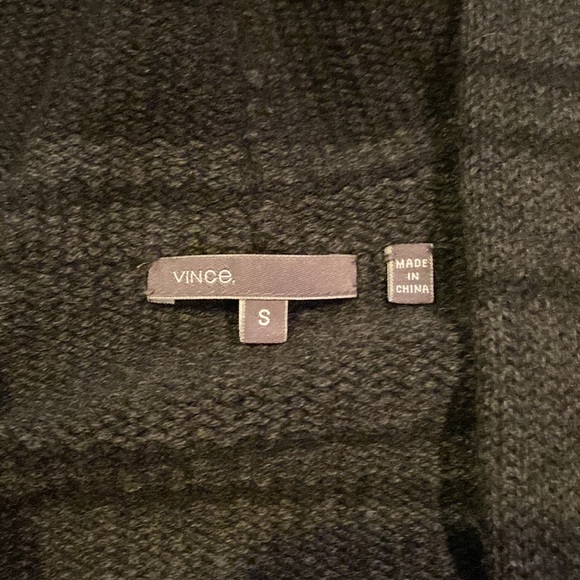 Vince Women’s Long Hooded Black Striped Cardigan Size Small - Picture 2 of 4